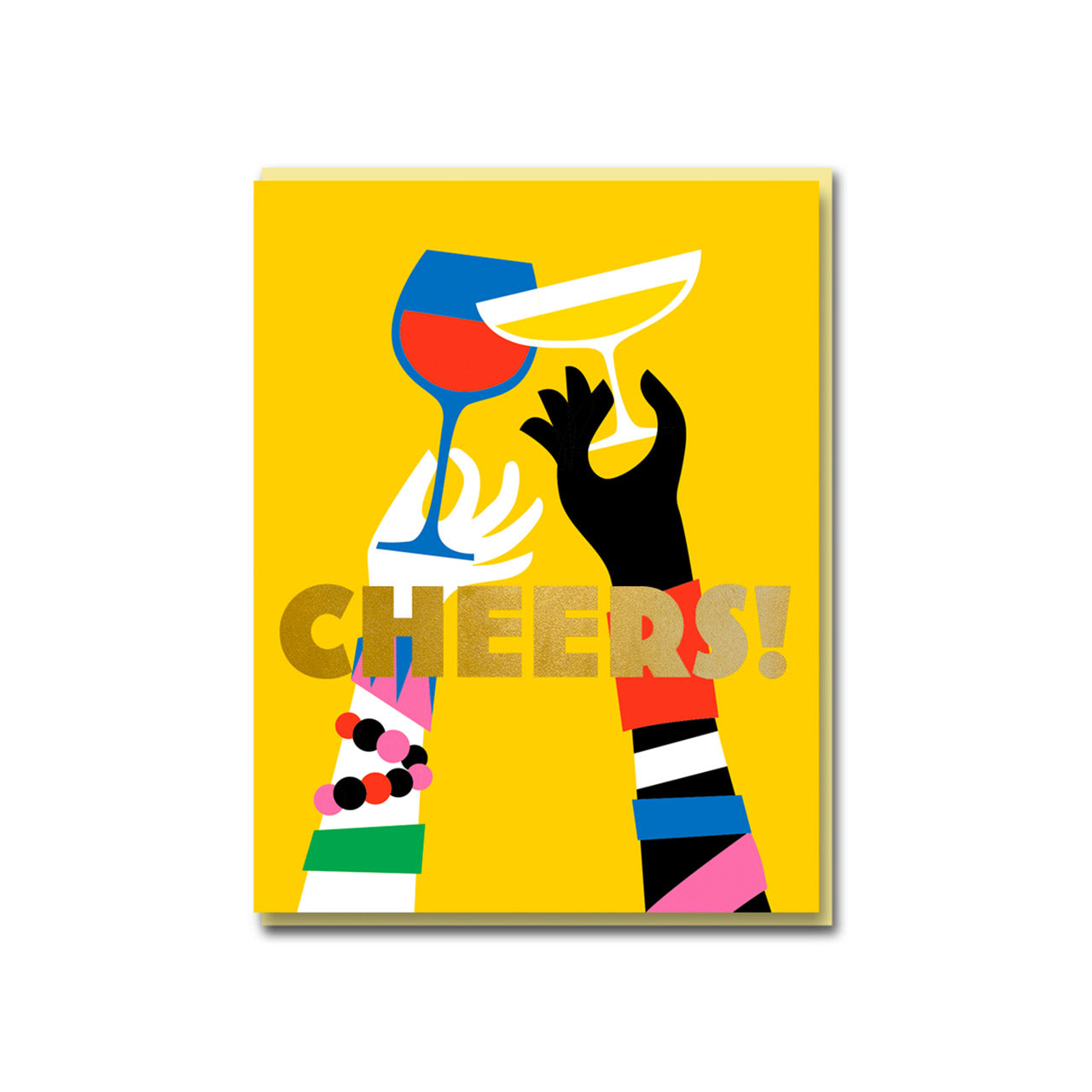 Cheers Greeting Card - Elegant Blank Inside Greeting Cards for Birthday, Anniversary & Thank You - Perfect for Parties, Celebrations & Special Occasions