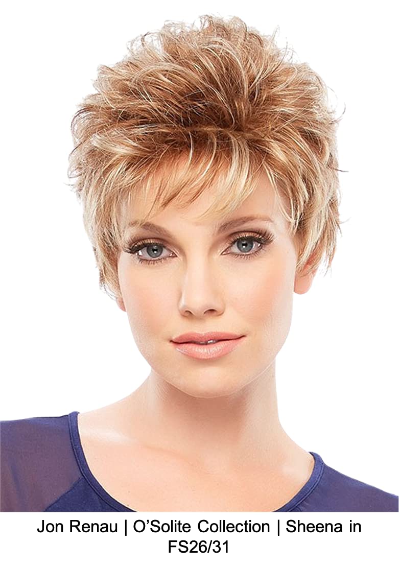 Jon Renau Sheena Synthetic Wig with 8oz Mara Ray Luxury Shampoo, Belle of Hope Q&A Guide & Wide Tooth Comb - Average Size 34 | Perfect for Cosplay, Costume Parties & Everyday Wear