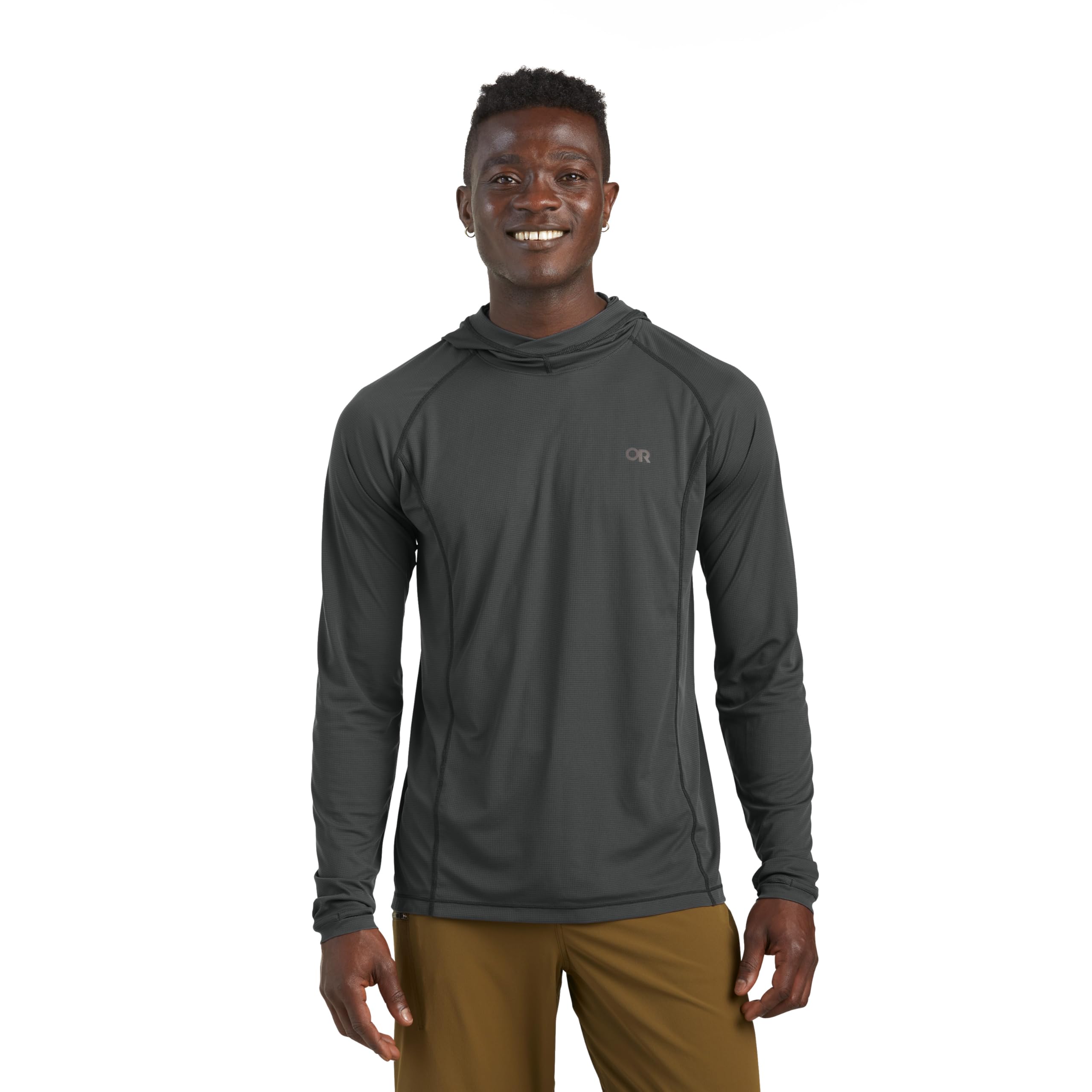 Outdoor Research Men's Echo Hoodie - Lightweight Sun Protection UPF 50+ Hooded Shirt for Hiking, Running & Outdoor Activities