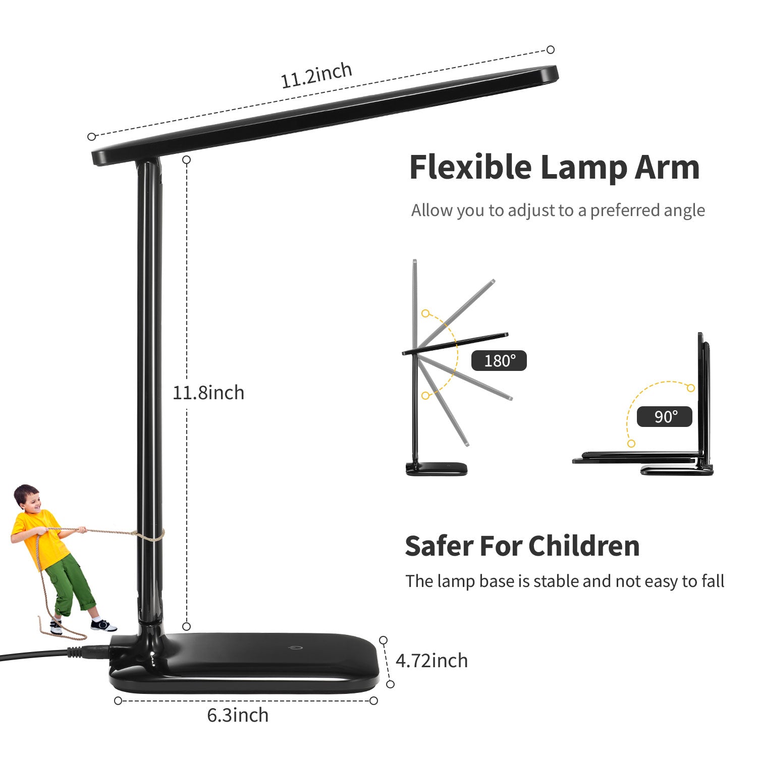 HM234 LED Desk Lamp with Adjustable Brightness & Color Temperature - Perfect for Reading, Studying & Office Work (UK Only)