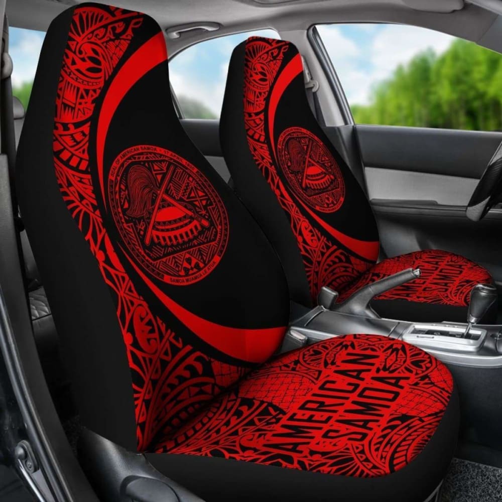 Premium American Samoa Car Seat Covers - Breathable Circle Design (Model 105905) for Cars, Trucks & SUVs - Perfect for Road Trips & Daily Commutes