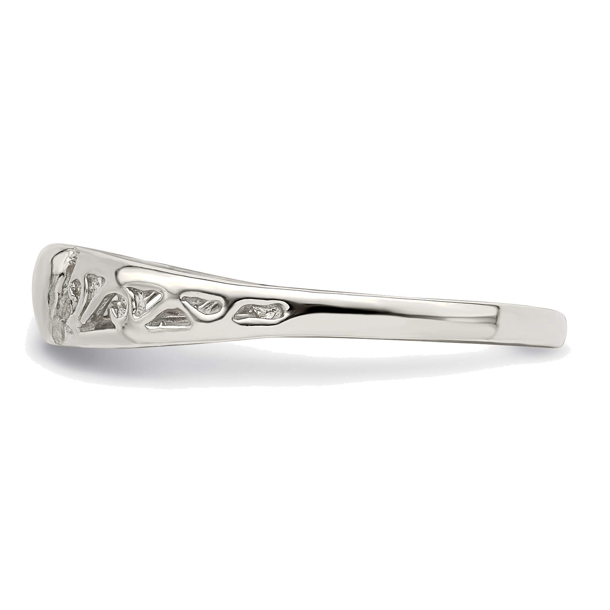 Bonyak Jewelry Solid Sterling Silver Heart Ring for Women - Size 8 | Romantic Gift for Valentine's Day, Anniversary & Everyday Wear