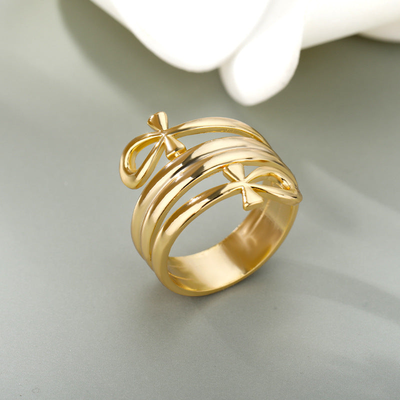 Indian Double Layered Couple Rings for Men & Women - Elegant Matching Wedding Bands & Anniversary Jewelry Gifts for Him & Her
