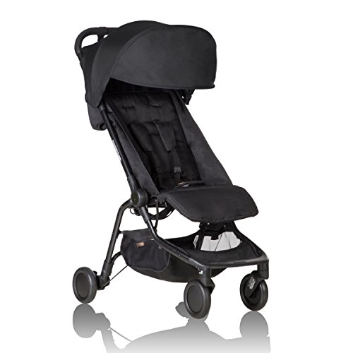 Mountain Buggy Nano Lightweight Compact Travel Stroller for Baby - Black | Perfect for Air Travel, City Walks & Everyday Use