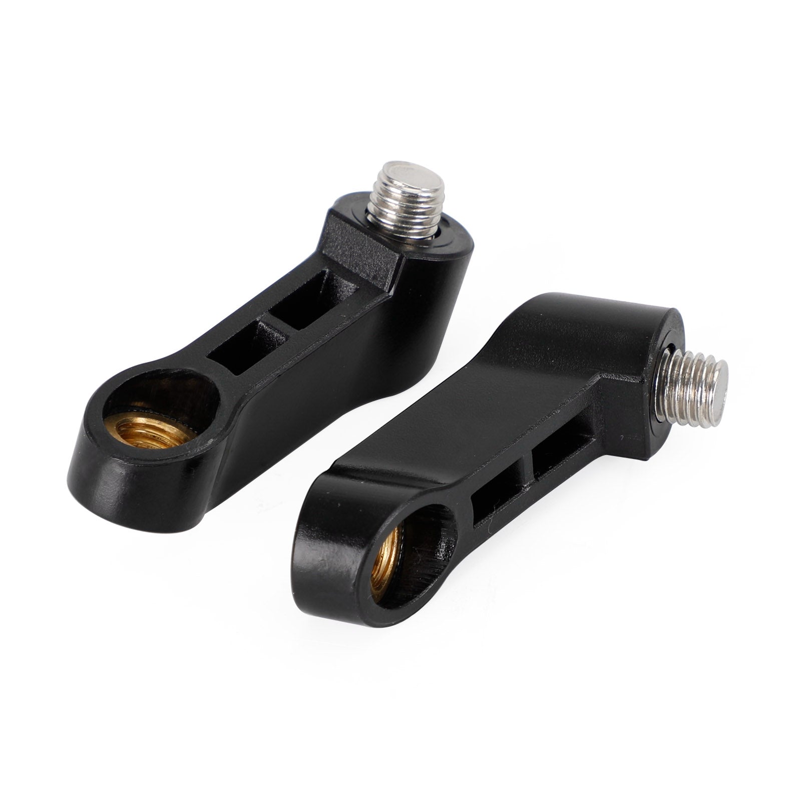 10mm x 1.5 Motorcycle ABS Mirror Riser Extender Adapter Mounts - Right Hand Pair for Harley, Honda, Yamaha - Improve Visibility & Reduce Vibration for Safer Riding