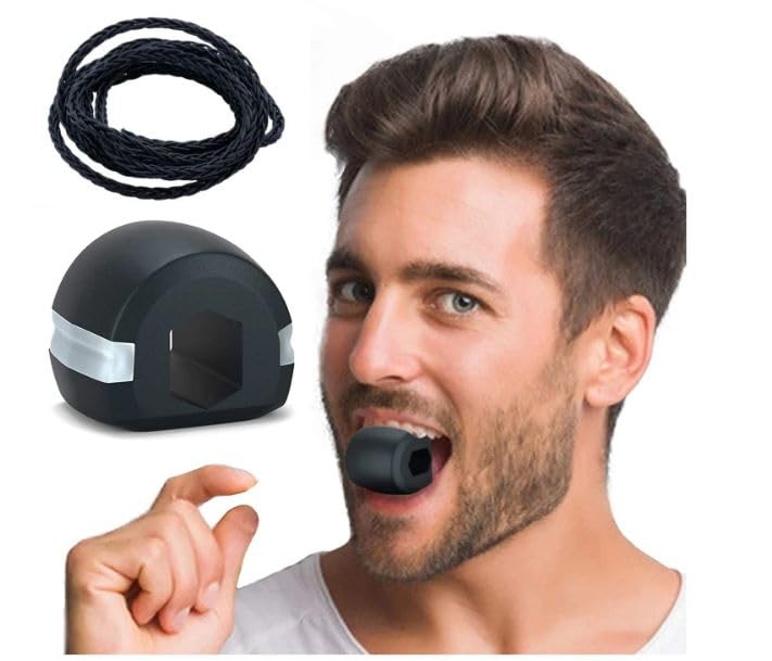 Frill Jawline Exerciser & Double Chin Reducer for Women & Men - Face & Neck Toner for Slimmer Jawline & Defined Facial Contours | Perfect for Home Workouts, Fitness Routines & Self-Care