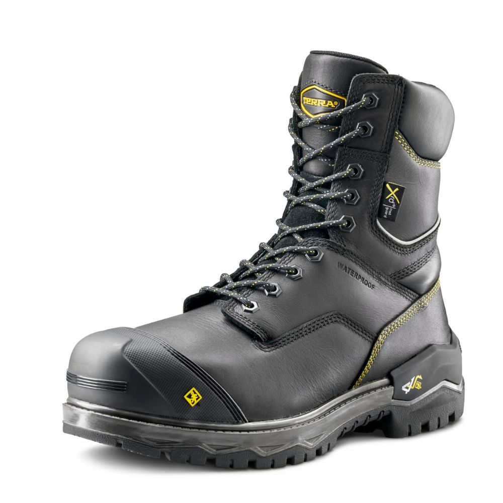 Terra Gantry Men's 8 Composite Toe Work Safety CSA Boot with Internal MET Guard TR0A839CBLK - Black - Durable & Comfortable for Construction, Warehouse & Industrial Work
