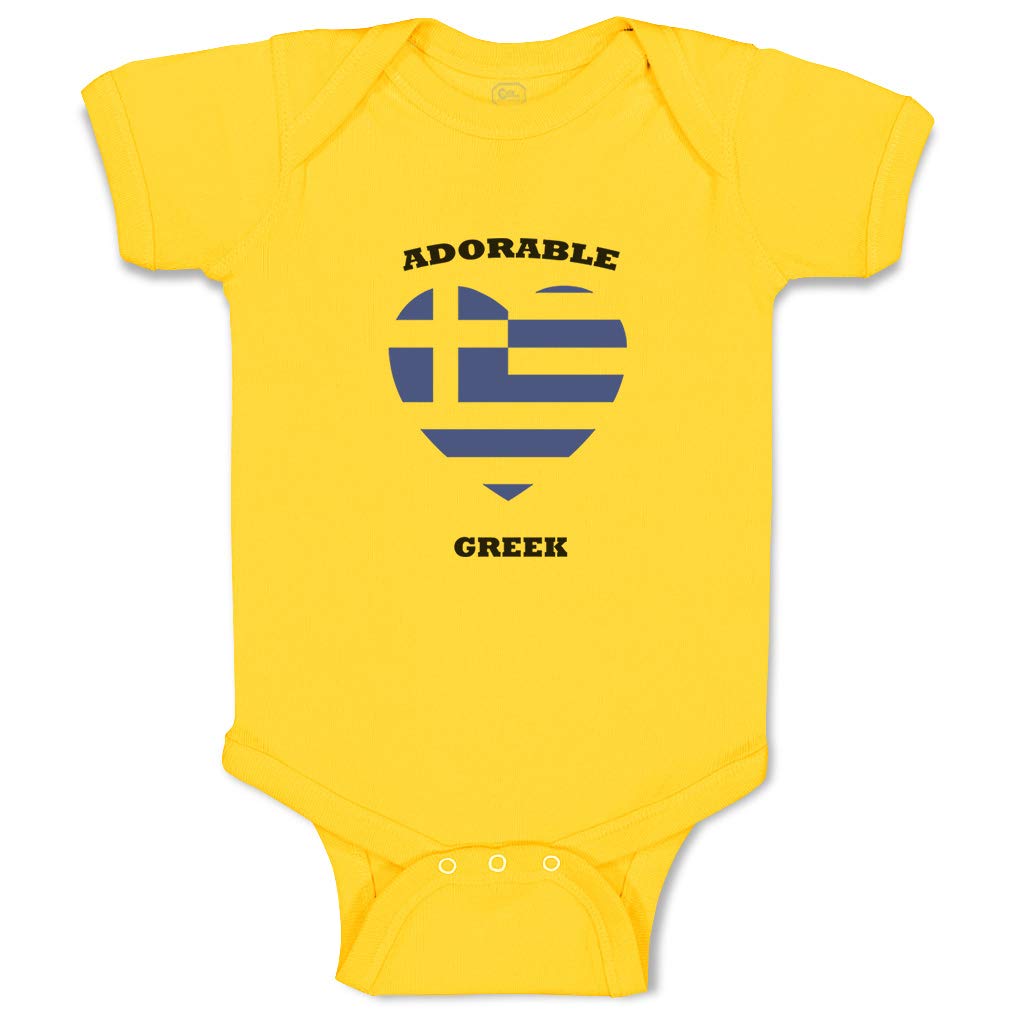 Custom Baby Bodysuit for Boys & Girls - Adorable Greek Heart Design, 100% Cotton Funny Baby Clothes for Newborns & Infants | Perfect for Family Photos, Baby Showers & Everyday Wear
