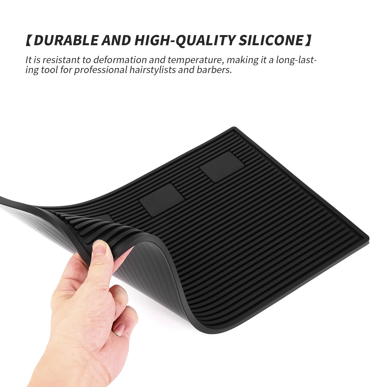 Professional Magnetic Barber Station Mat for Clippers - Non-Slip Stripe Organizer Mat, 19