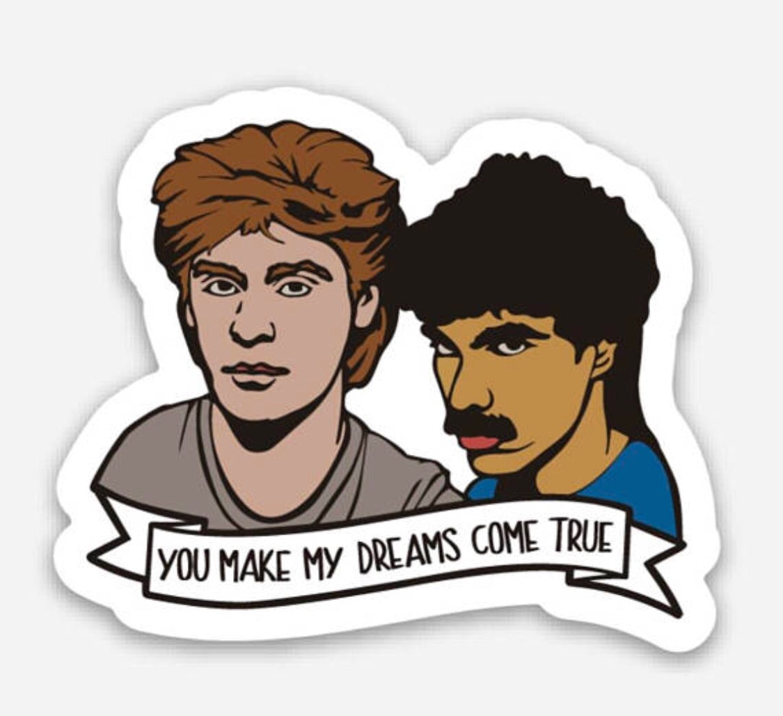 Hall and Oates Vinyl Sticker - Waterproof Decal for Laptops, Cars & Windows - Perfect for Music Fans & Gift Giving