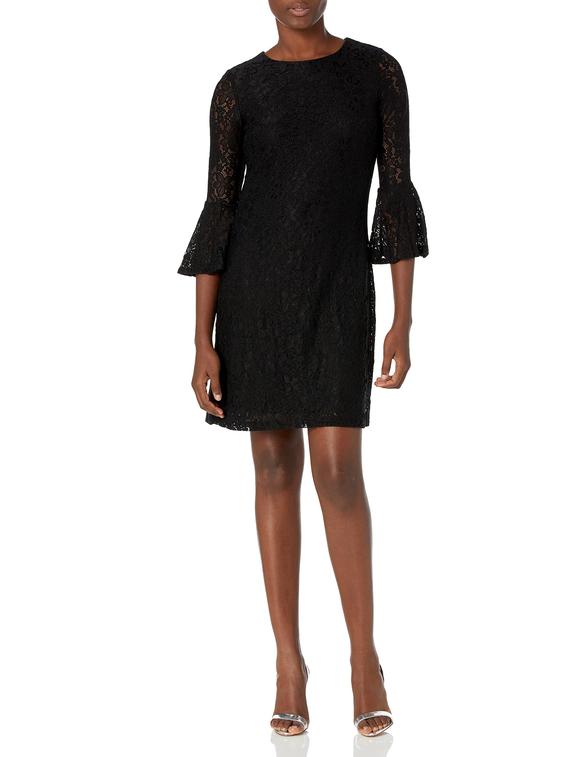 Tommy Hilfiger Women's Bell Sleeve Dress - Elegant Flowy Floral Print Summer Dress for Casual Wear, Parties & Date Nights