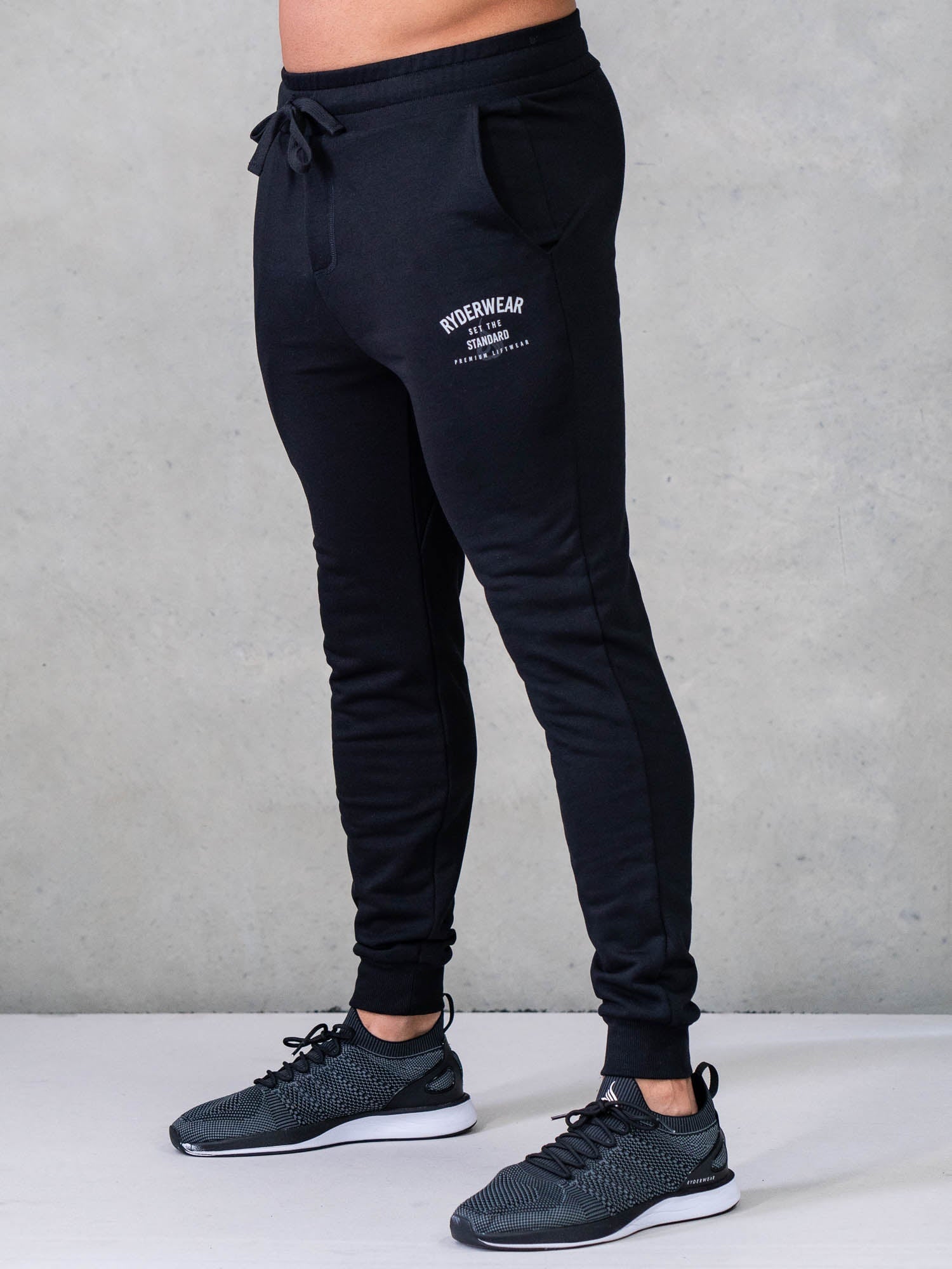 Legacy Track Pants for Men - Comfortable Athletic Joggers with Elastic Waistband - Black Running Sweatpants for Gym, Workout & Casual Wear