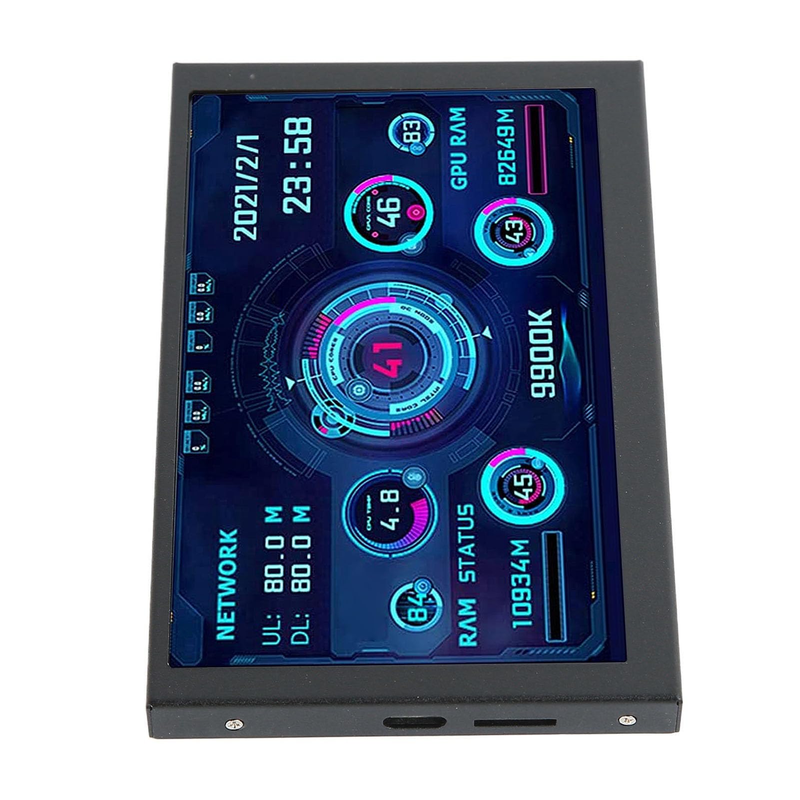 5 Inch CPU Temperature Monitor with Clear Display - RAM Usage & Theme Editor for PC Performance Tracking - Perfect for Gaming, Overclocking & System Monitoring