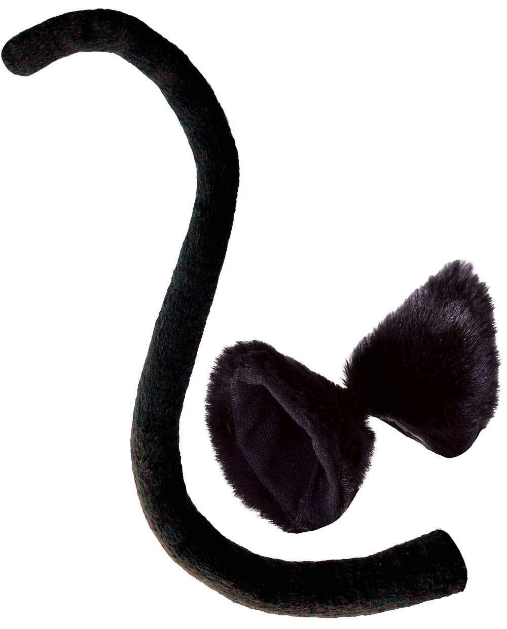 OLYPHAN Cat Ear Clips and Black Tail Set - Animal Ears Hair Accessories for Women, Halloween Costume, Neko Cosplay, Anime Cosplay, Party Outfit - Perfect for Halloween Parties, Cosplay Events, and Themed Costume Nights