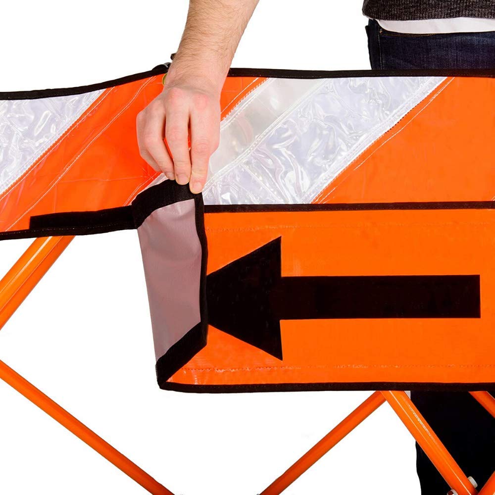 5FT Orange Safety Barricade - Portable Expanding Security Barrier for Construction, Events & Crowd Control | Heavy-Duty Traffic Safety Fence