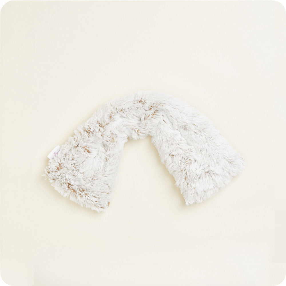 Warmies Marshmallow Brown Microwaveable Neck Wrap for Pain Relief & Relaxation - Perfect for Stress Relief, Muscle Pain, and Cold Weather Comfort