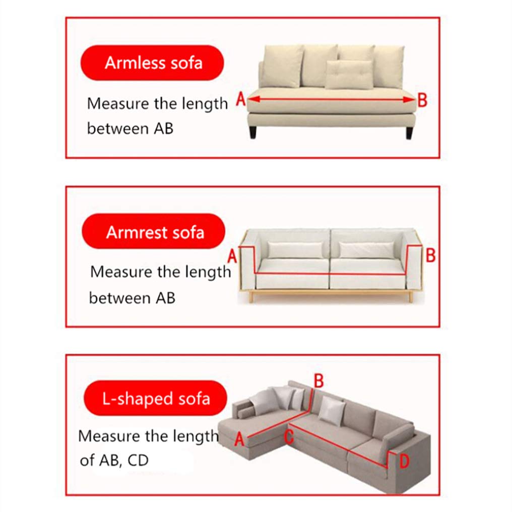 YURASIKU 2-Piece L-Shaped Sectional Sofa Cover Set - Stretchable Elastic Slipcover for Corner Couches, Burgundy Red - Perfect for Living Room, Family Room & Home Theater Furniture Protection