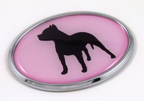 3D Pit Bull Dog Emblem Sticker for Car, Bike & Truck - Pink Breed Decal