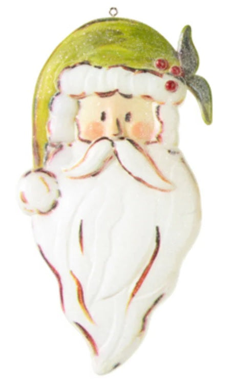 6 Pack Woodland Wonder Santa Claus Christmas Ornaments - Handmade Holiday Decor for Tree, Mantel, and Festive Home Decorating