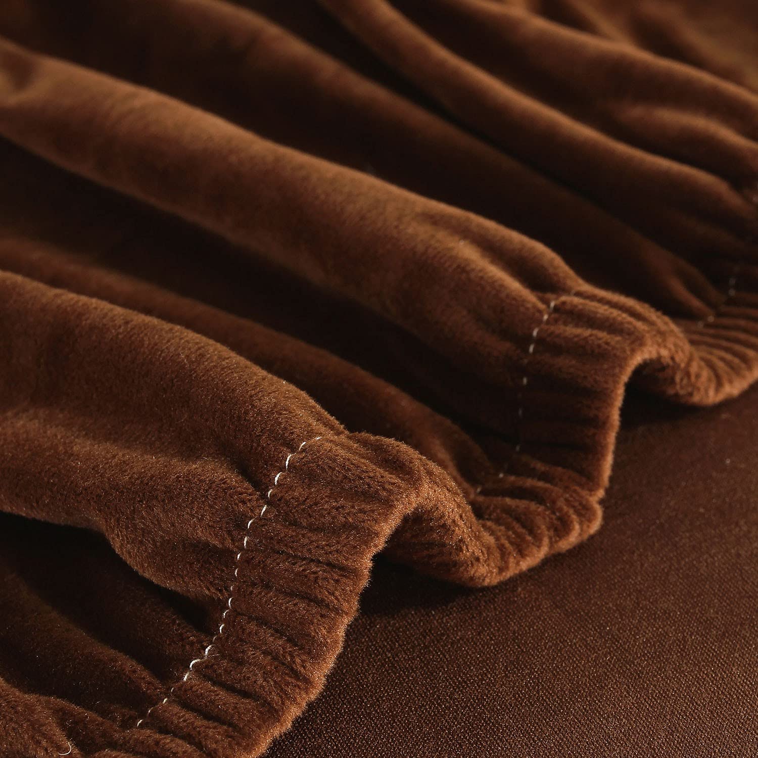 Stretch L-Shaped Sectional Sofa Slipcover - 5+5 Seat Couch Cover for Pets, Kids & Furniture Protection - Breathable, Washable & Non-Slip - Perfect for Living Room, Family Room & Home Theater (Coffee Brown)