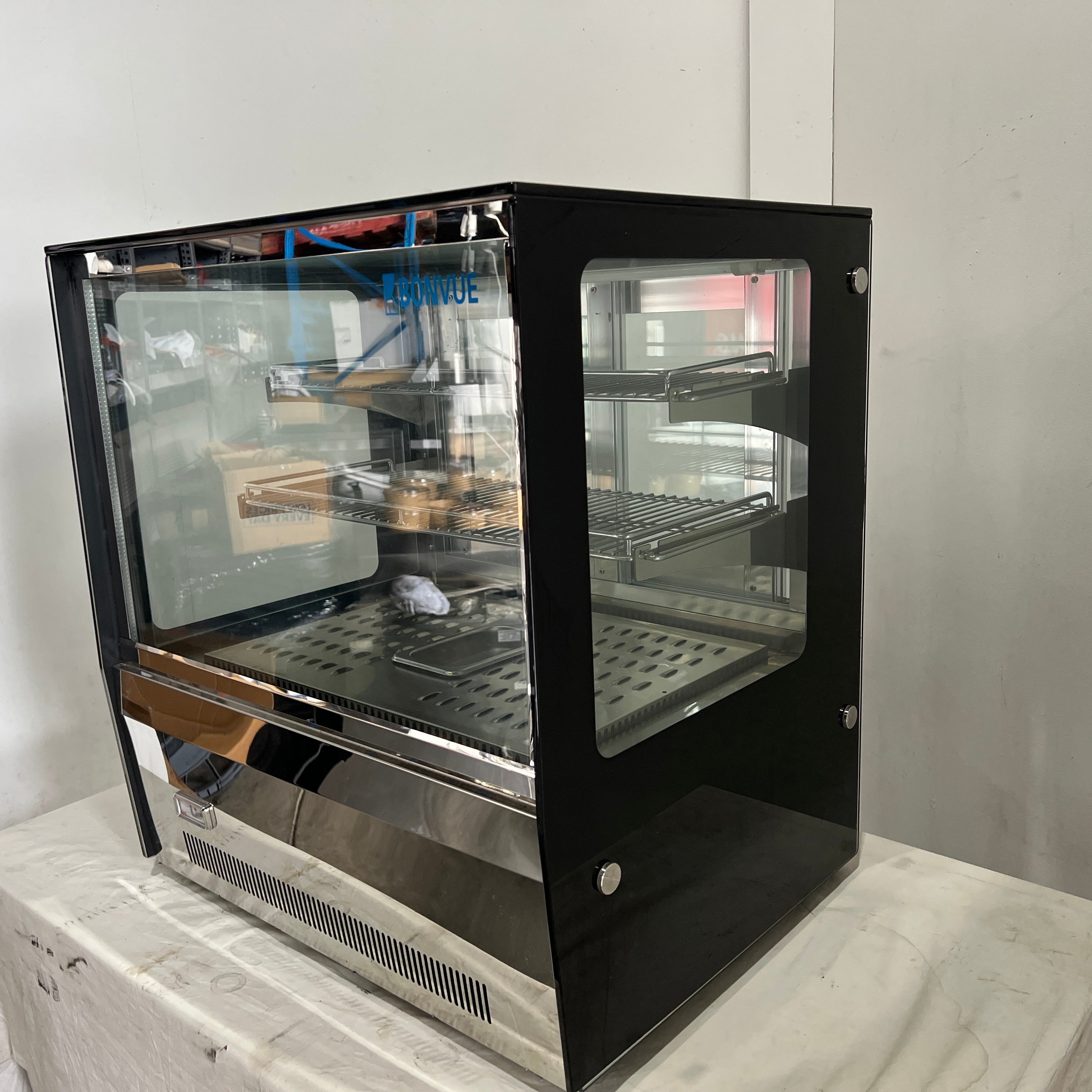 Bonvue GN 660HRT Commercial Hot Food Display Case - 18.1 Cu. Ft. Stainless Steel Heated Merchandiser for Restaurants, Delis & Catering - Perfect for Buffets, Cafeterias & Food Service Businesses