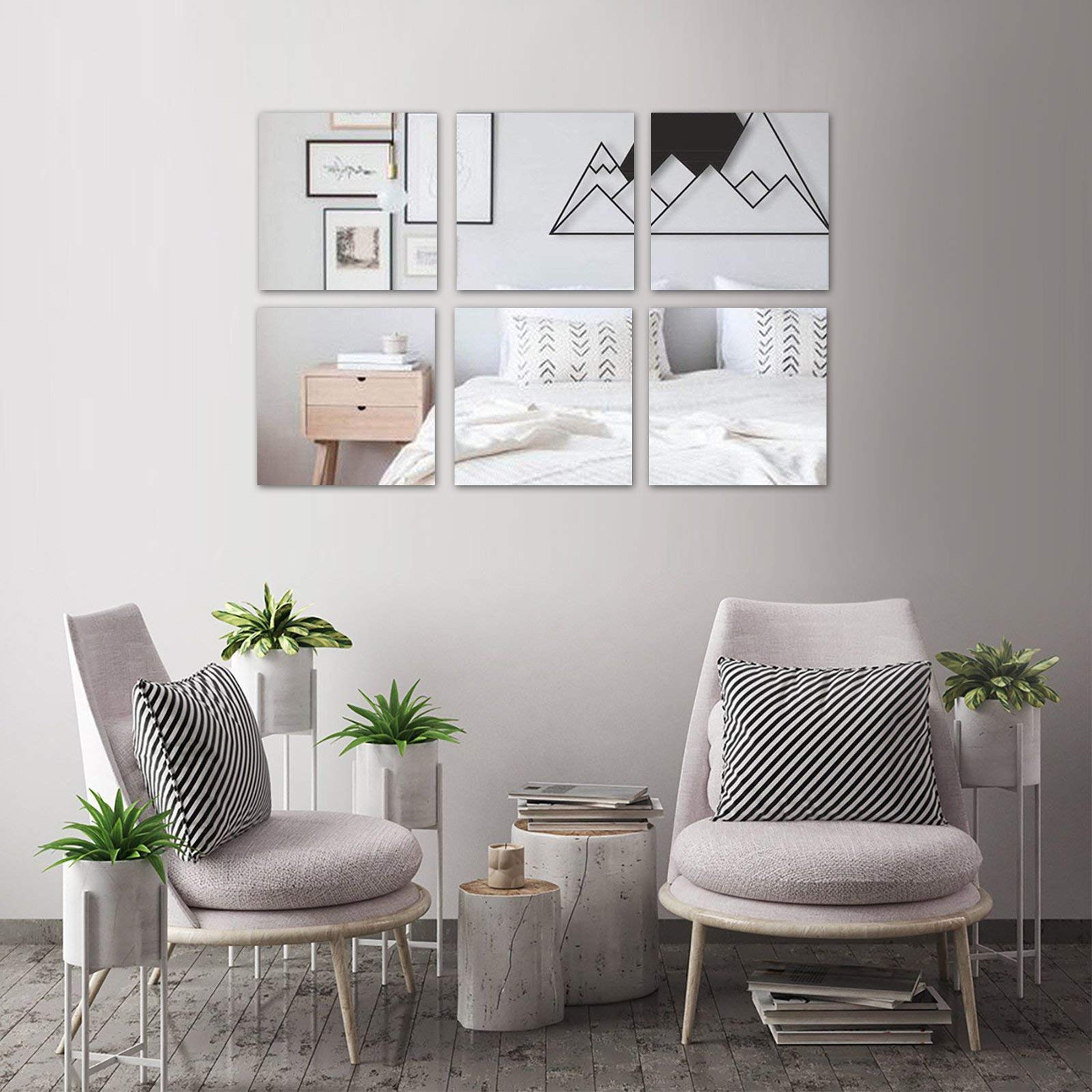 36-Piece 12-Inch Square Glass Mirrors - Bulk Party & Wedding Centerpieces, Table Decorations for Events, Home Decor, DIY Crafts (Wholesale Supplies)