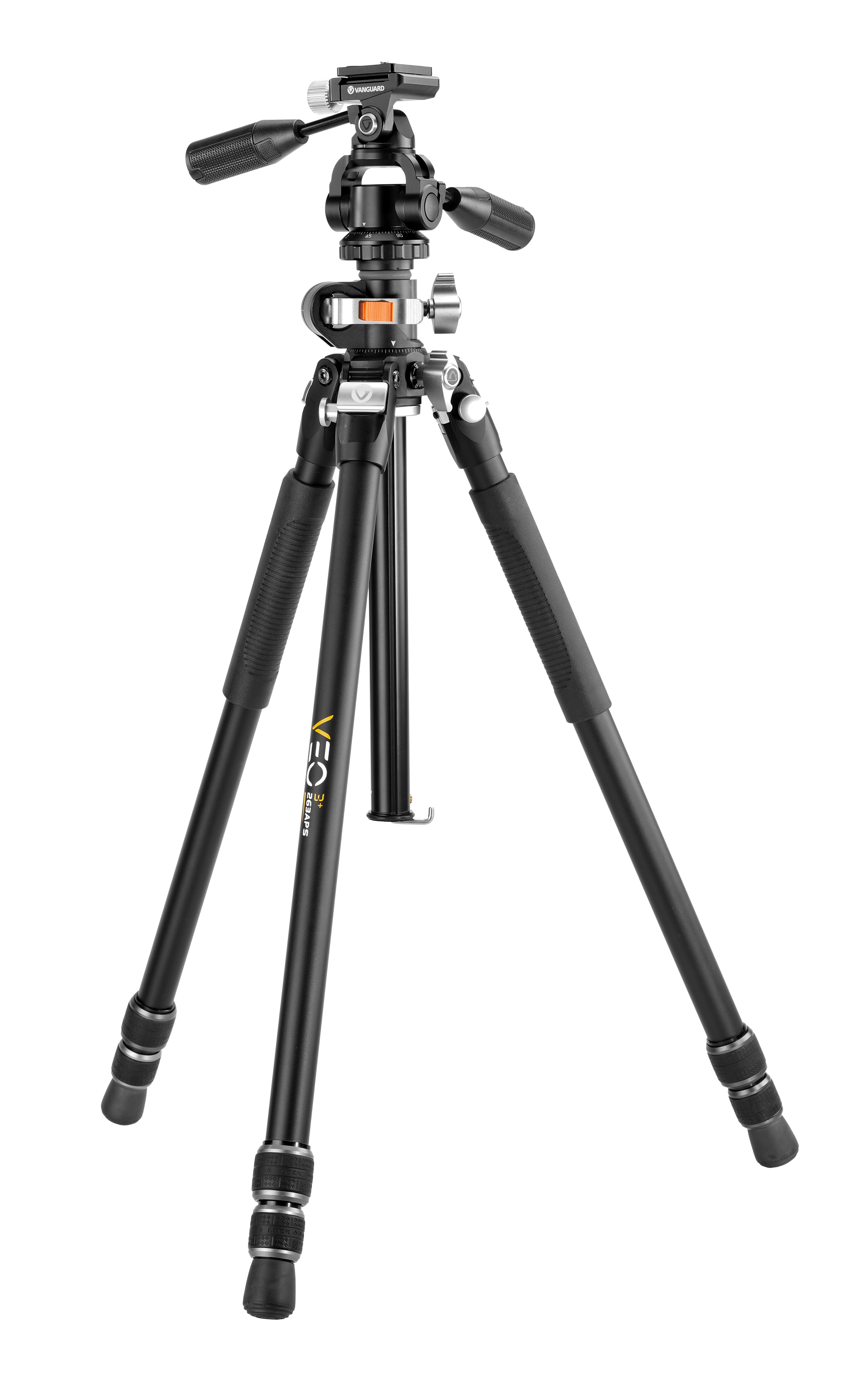 VEO 3+ 263APS Professional Multi-Angle Aluminum Tripod with PH 38S Pan Head - Perfect for Photography, Videography, and Live Streaming