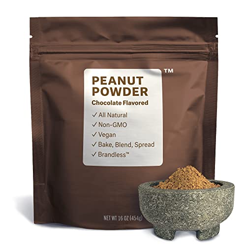 Low Fat Chocolate Peanut Butter Protein Powder Spread - High Protein, Low Calorie for Shakes & Smoothies - Delicious Chocolate Flavor 16oz - Perfect for Post-Workout Recovery & Healthy Snacking