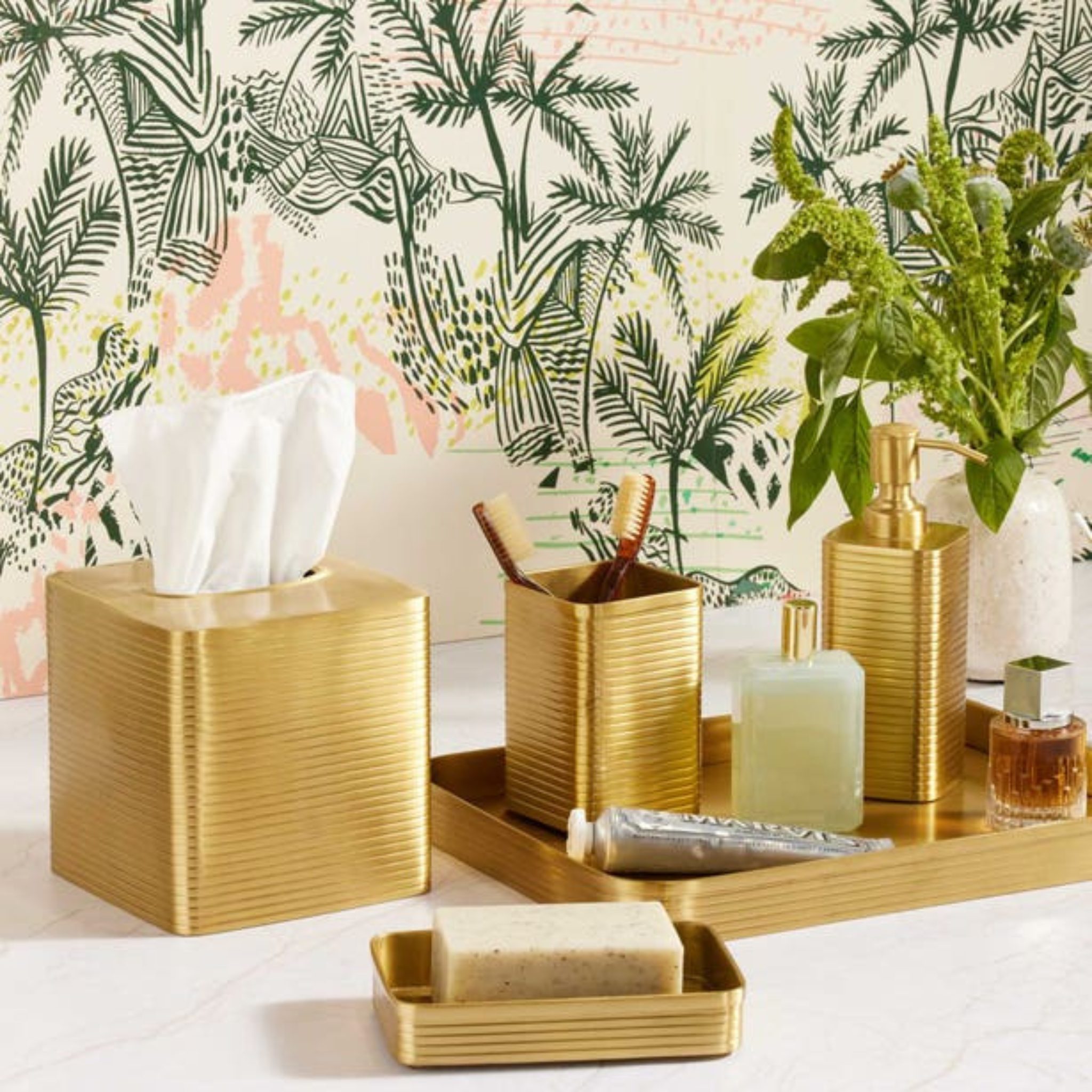 Elegant Adelaide Matte Gold Tissue Box Cover - Premium Home Decor for Living Room, Bedroom & Office | Stylish & Functional Tissue Holder