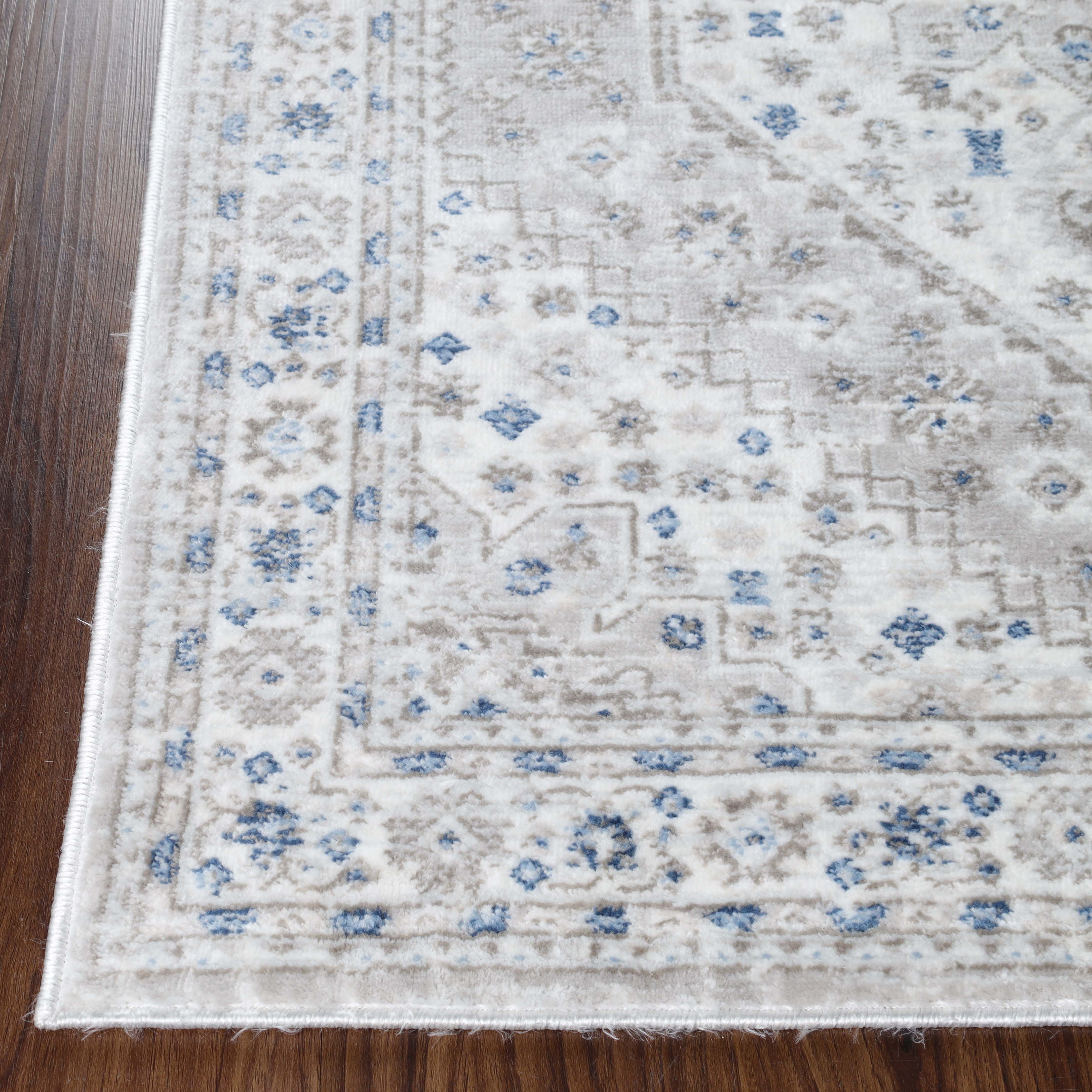 Layland Classic Medallion Traditional Indoor Area Rug or Runner - Non-Slip Living Room Carpet for Bedroom, Dining Room & Hallway Decor