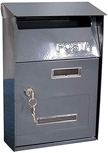 European Style Letterbox Post Box - Outdoor Garden Mailbox for Villa, Home & Yard - Durable Newspaper & Parcel Drop Box - Perfect for Mail Delivery, Package Collection & Decorative Garden Accent