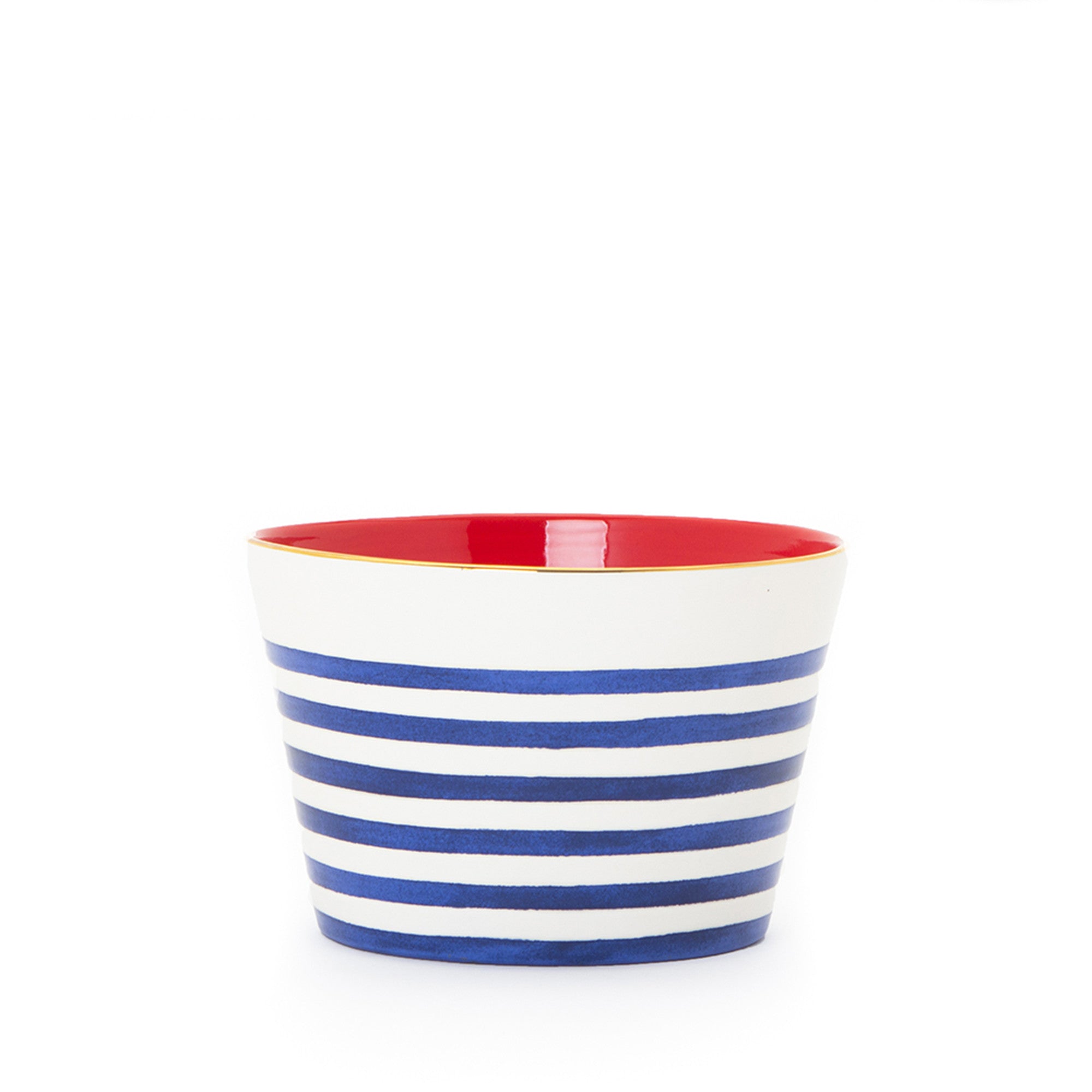 Stripe Basil Bowl - Handmade Ceramic Serving Bowl for Salads, Pasta & Soups - Perfect for Dining, Entertaining & Kitchen Decor