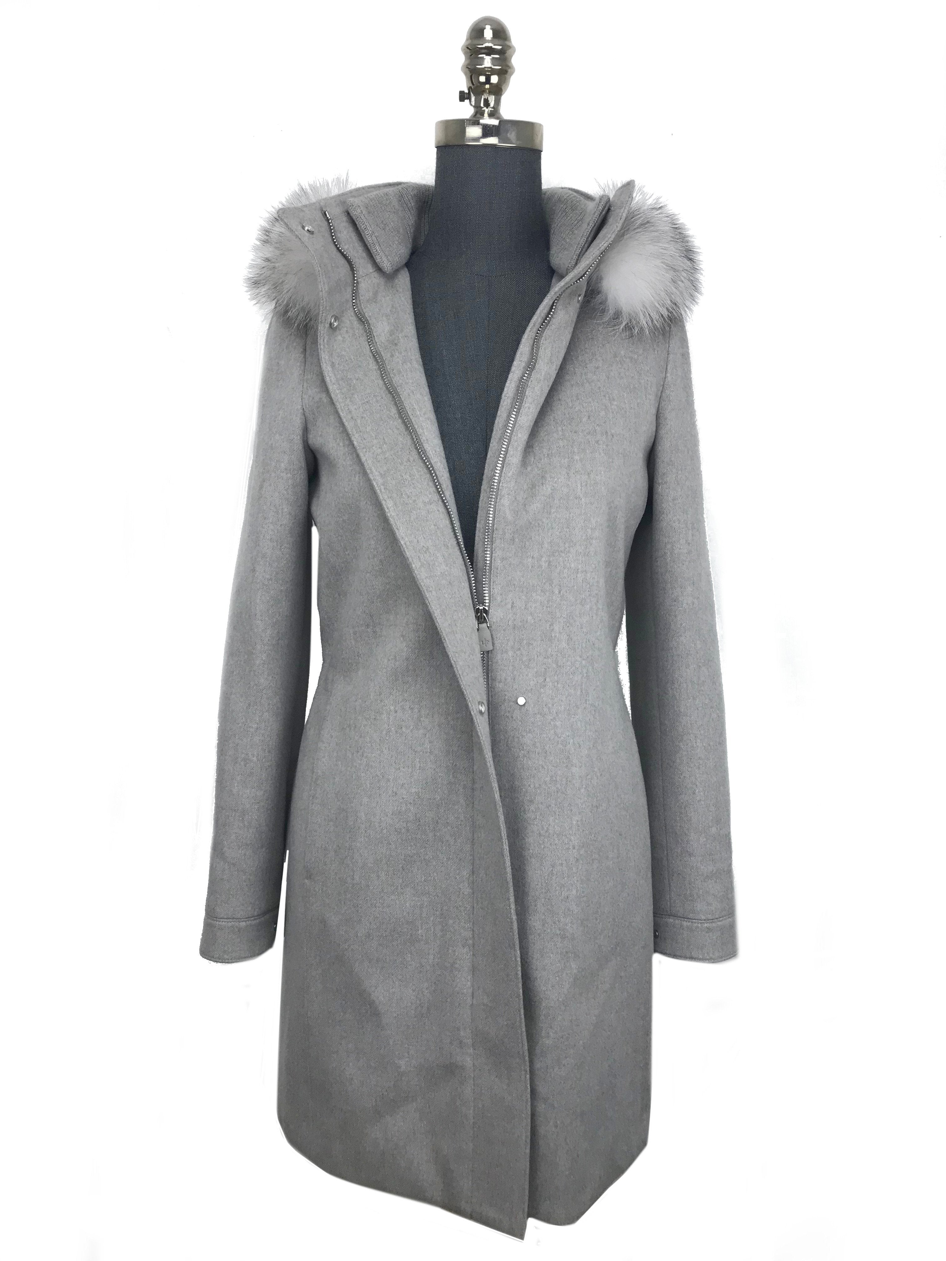 Loro Piana Garth Cashmere Storm Hooded Coat for Women - Size XS - New & Authentic - Luxury Winter Outerwear for Travel & City Fashion