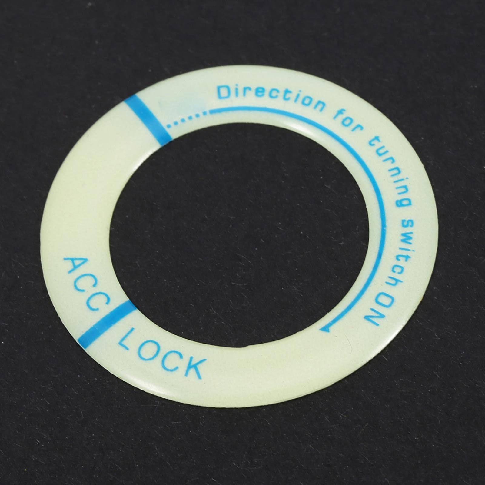Universal Car & Motorcycle Glow Ignition Switch Key Ring Cover - Epoxy Resin Decorative Trim Ring (Green Blue) for Night Visibility & Vehicle Customization - Perfect for Harley, Honda, Yamaha & Other Bikes