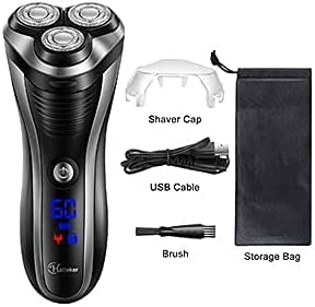 Hatteker Electric Shaver for Men - Rotary Razor & Cordless Beard Trimmer, Waterproof & Pop-Trim Design - Perfect for Travel, Gym & Daily Grooming