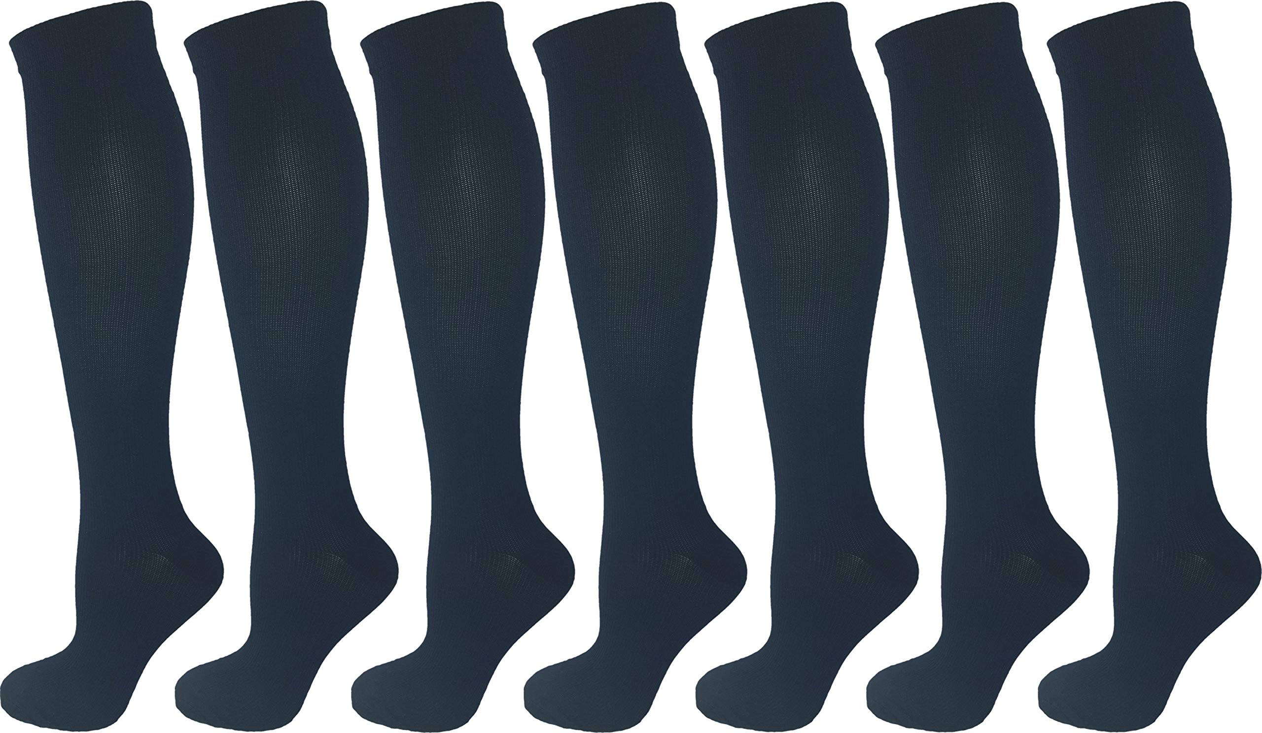 7 Pairs Moderate Graduated Compression Socks for Women & Men - Assorted Colors (15-20 mmHg) - Improve Circulation, Reduce Swelling & Fatigue - Perfect for Running, Travel & Nurses