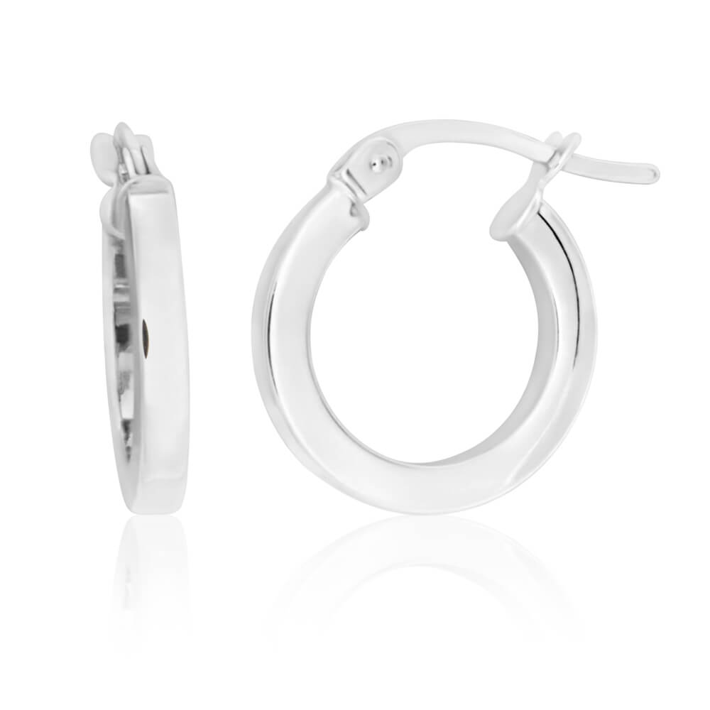 9ct White Gold Hoop Earrings for Women - Elegant & Durable Jewelry for Everyday Wear, Parties & Special Occasions