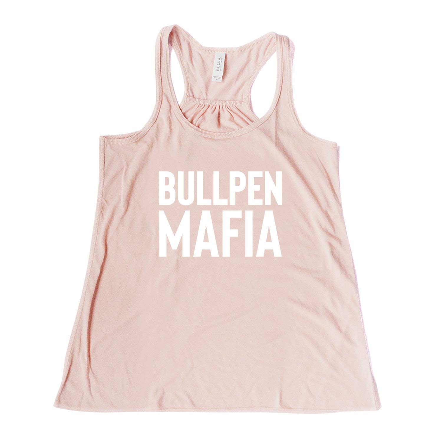 NanyCrafts Bullpen Mafia Women's Racerback Tank Top - Soft Breathable Workout Shirt for Gym, Yoga & Running - Trendy Athletic Tops for Women