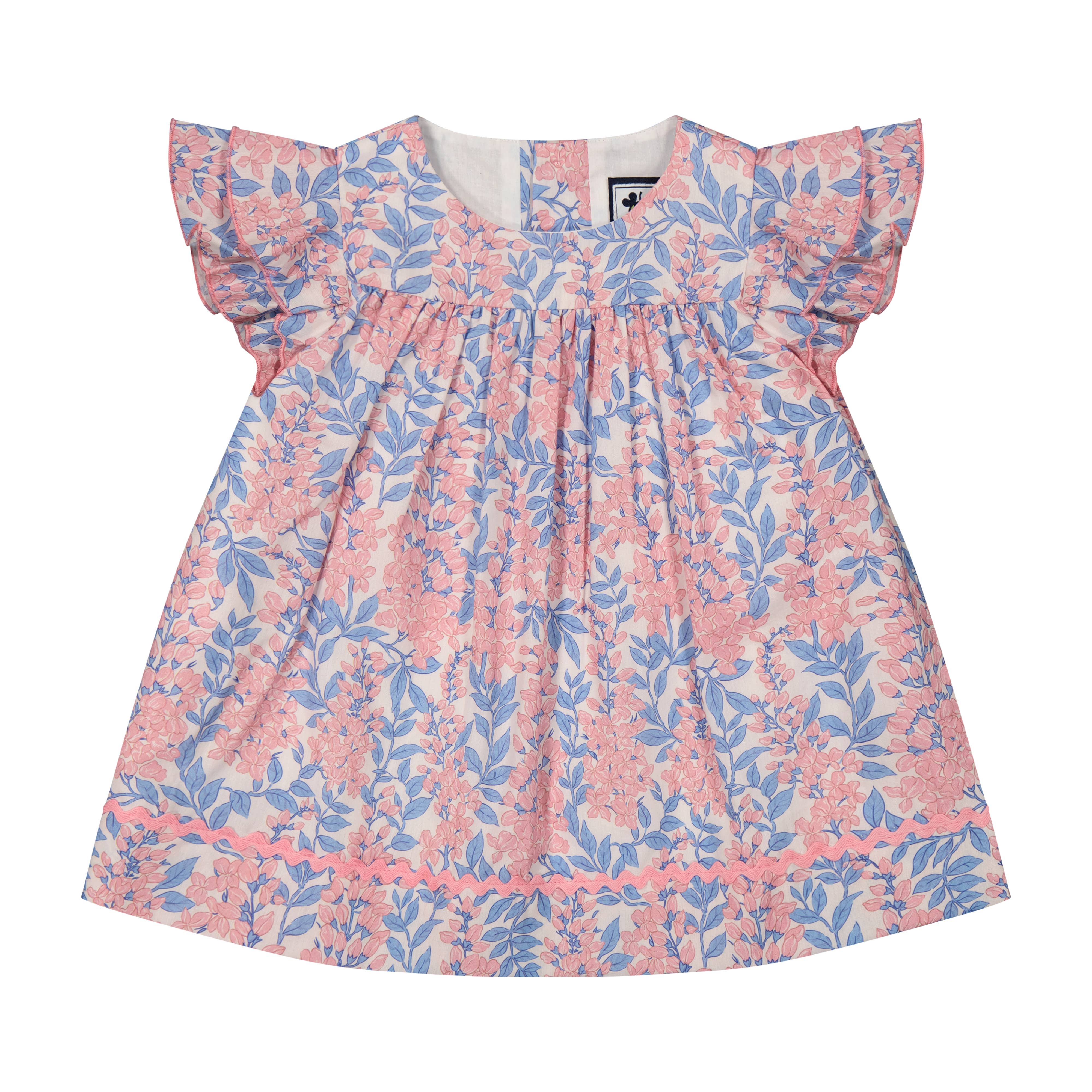 Maeve Baby Girl Dress - Pink Azalea Floral Print Cotton Outfit for Infant & Toddler | Perfect for Birthday, Photo Shoots & Special Occasions