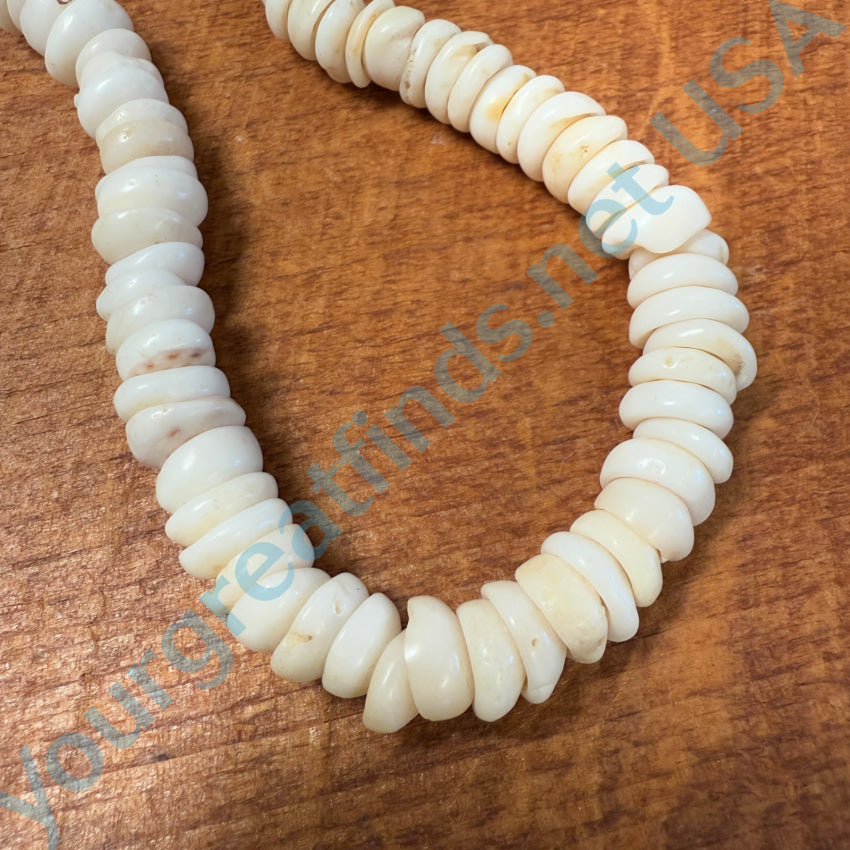 Vintage Natural Hawaiian Puka Shell Necklace 18 Inch - Beach Jewelry for Women, Summer Vacation Accessories, Boho Chic Layered Necklace Gift