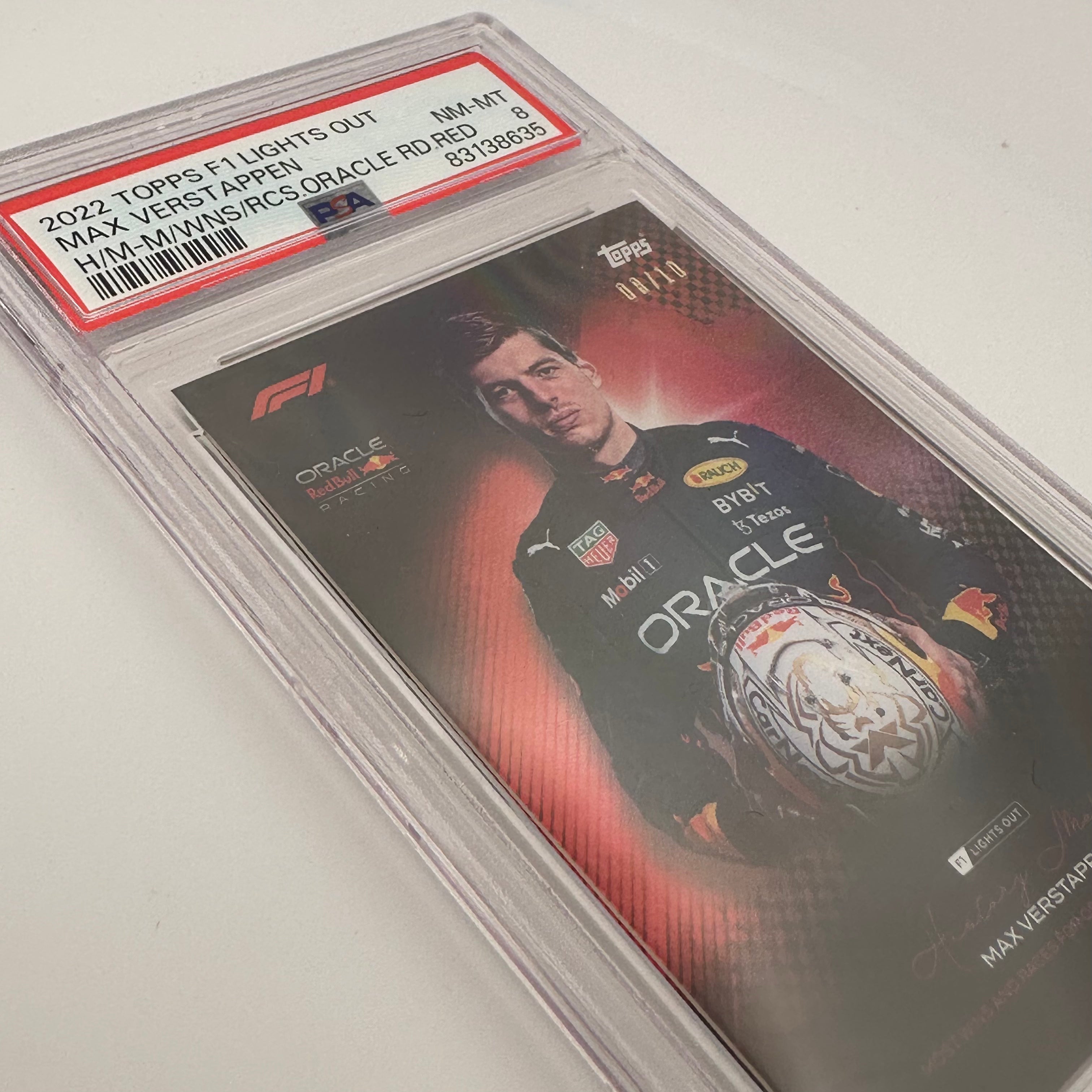 PSA 8/10 Max Verstappen History Maker Card - Most Wins & Races for Oracle Red Bull Racing - Perfect for F1 Collectors and Sports Memorabilia Displays