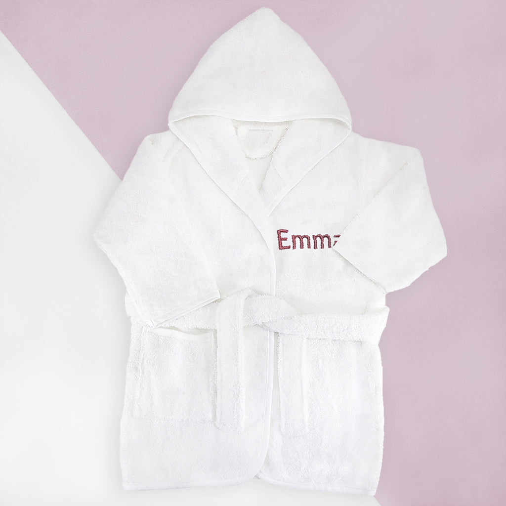Little Bunny Sleepy Time Hamper - Pink Baby Gift Set with Personalized White Bathrobe for 0-12 Months | Perfect for Newborn Showers & First Birthday Presents