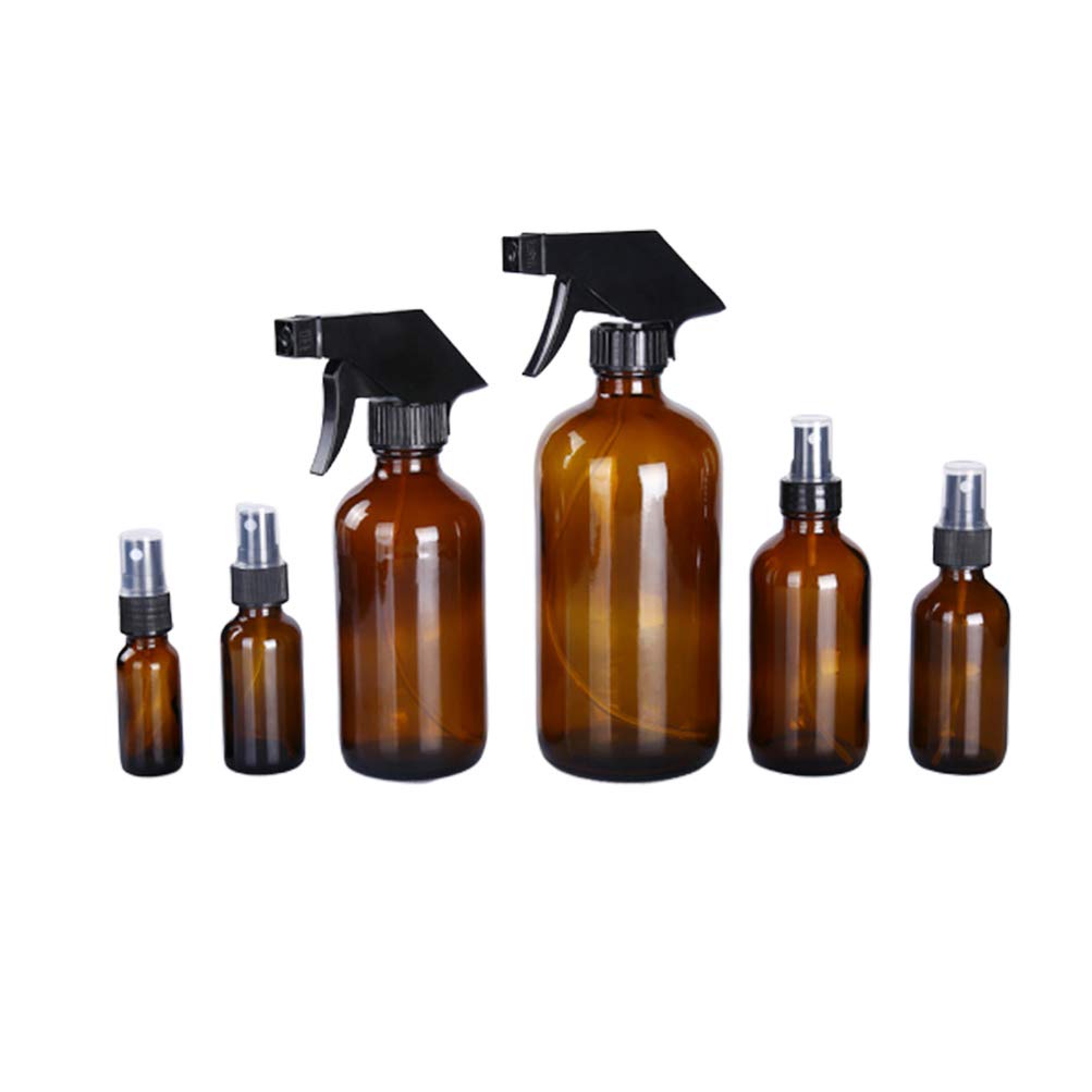 6-Pack Empty Perfume Spray Bottles with Pump - Refillable Glass Mist Bottles for Hairdresser, Travel, DIY & Home Fragrance Dispensing