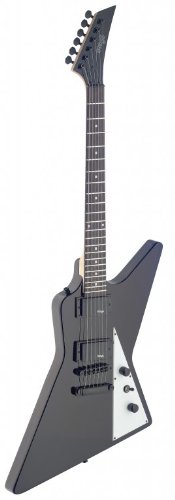 Stagg SEH30-BK Heavy Hammer Style Electric Guitar - Black | Professional Quality Solid Body Guitar for Rock, Metal & Stage Performances