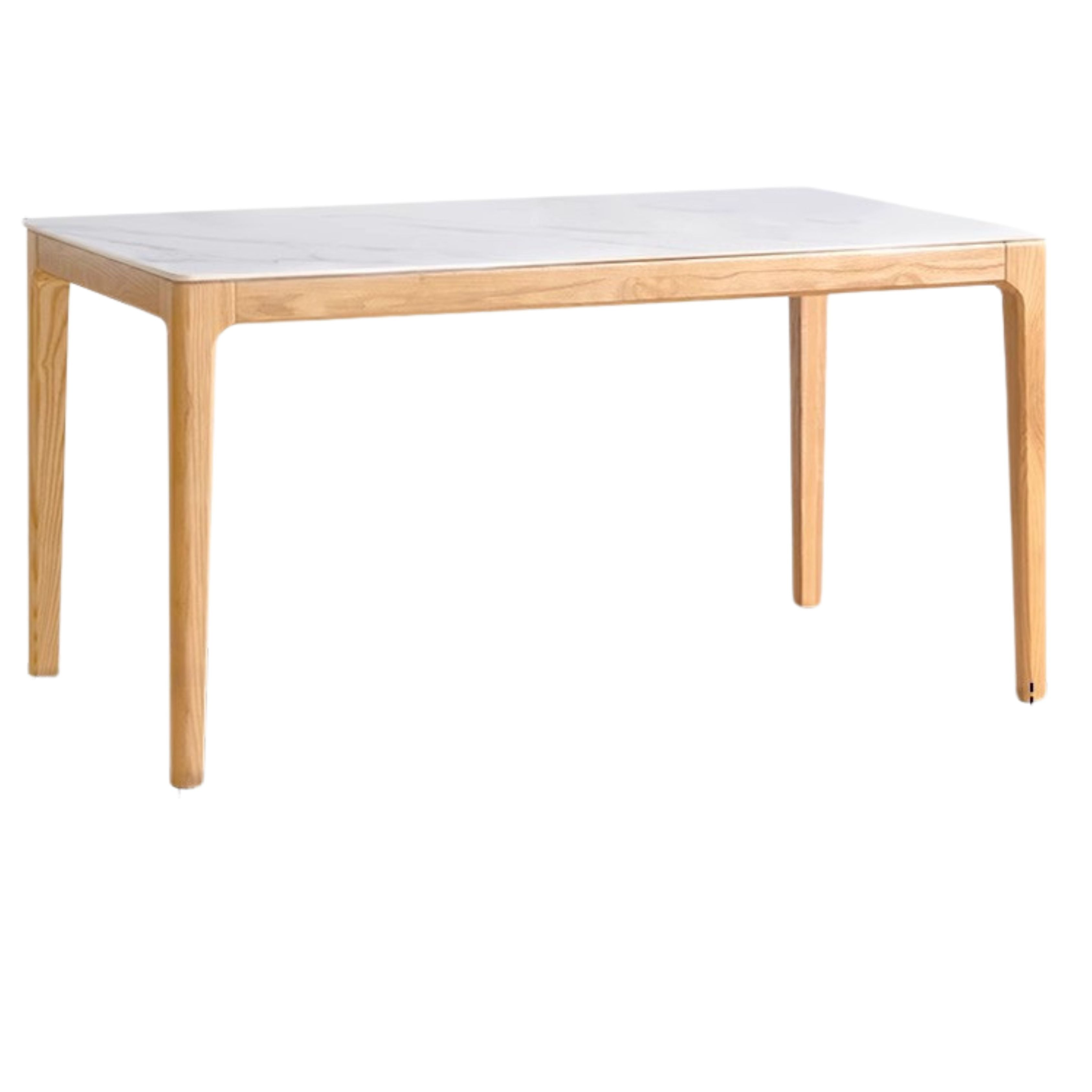 55.1x31.5x29.5 inch / 140x80x75 сm/ Natural Wood Color /Ash white slate dining table