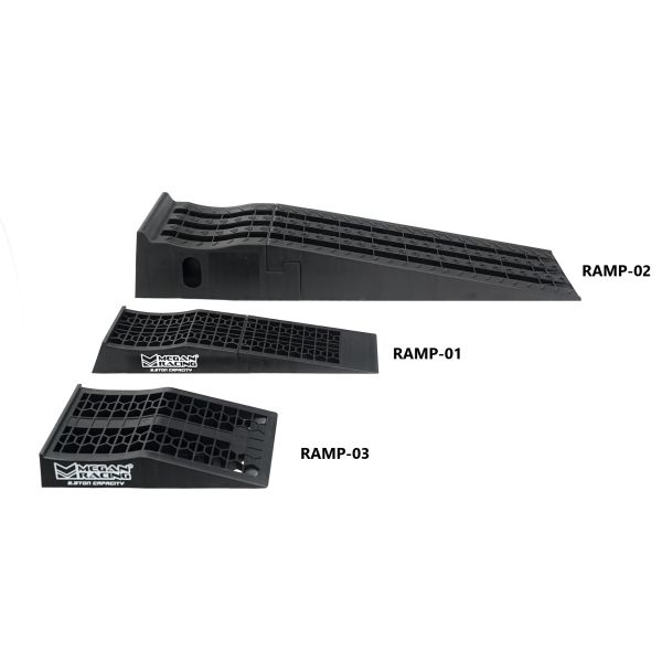 Megan Racing Detachable 2-Piece Low Profile Car Ramps for Easy Vehicle Maintenance (Set of 2) - Perfect for Oil Changes, Tire Rotations & Underbody Access