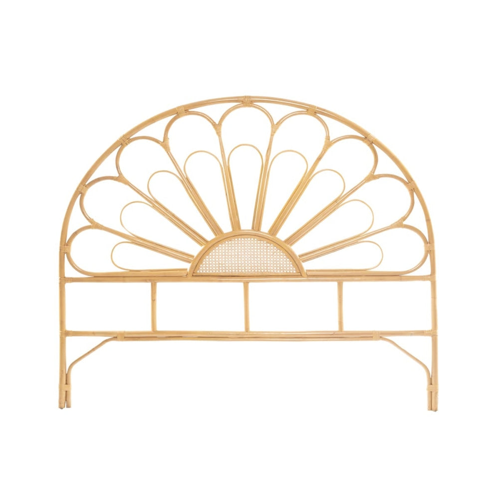 Eco-Friendly Rattan Bed Headboard King Size - Natural Woven Alexis Design for Bedroom Decor & Boho Style Home Furniture