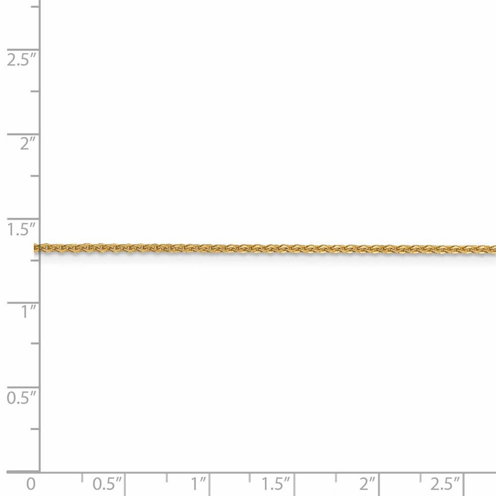 14k Yellow Gold Flat Cable Chain Necklace for Women - Elegant & Durable