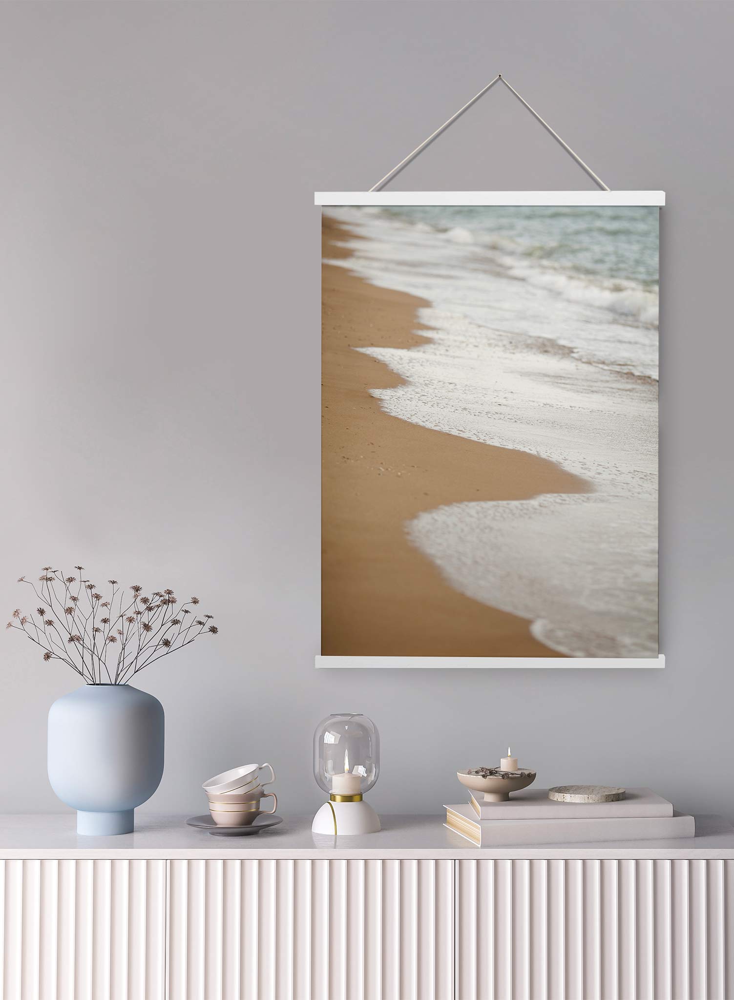 Ocean Tide Wall Art Poster - Coastal Beach Decor for Living Room, Bedroom & Office - Perfect for Home, Vacation House & Gift Giving