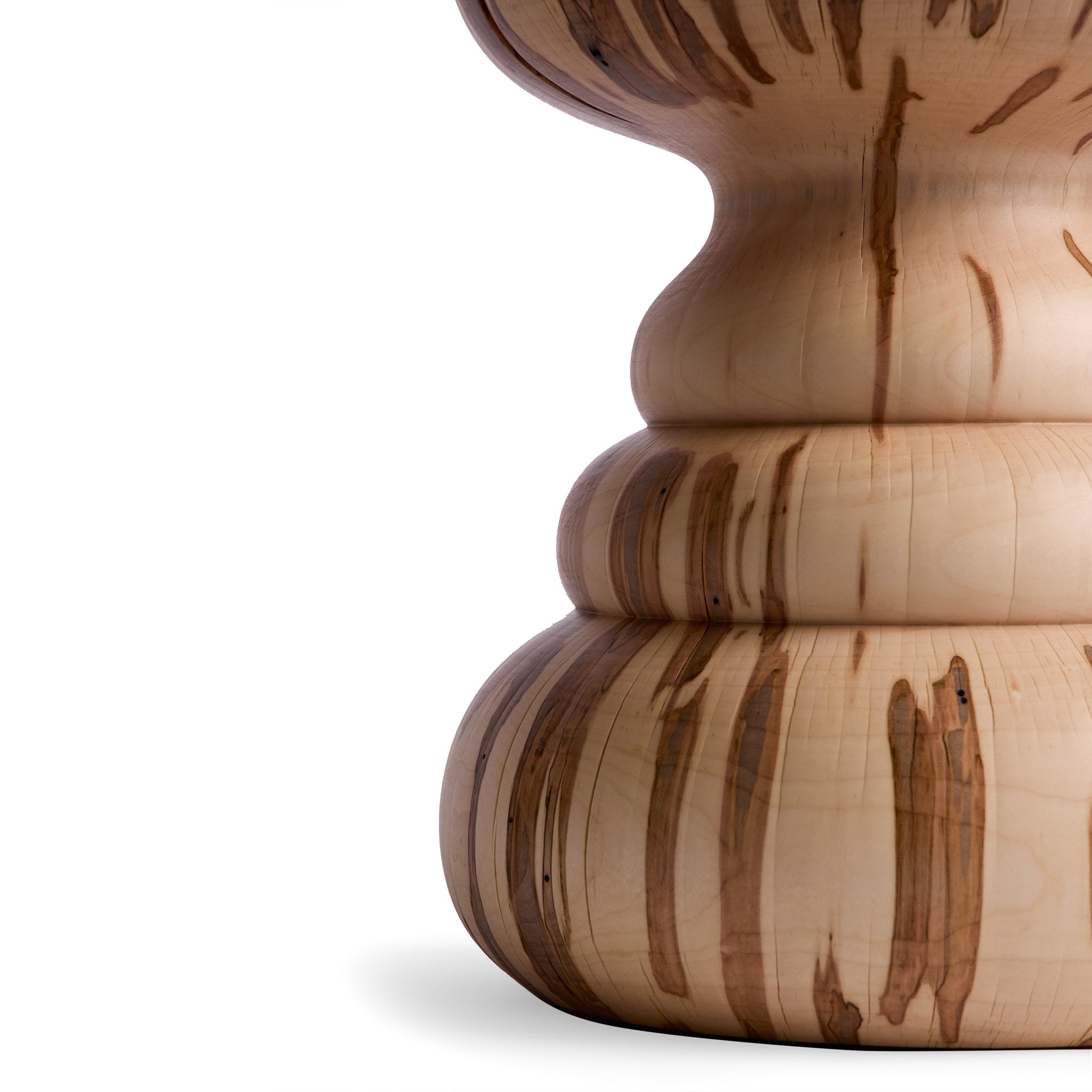 Premium #2 Squish Pedestal in Ambrosia Maple - Handcrafted Wooden Stand for Home Decor, Kitchen Countertop, or Bathroom Organizer